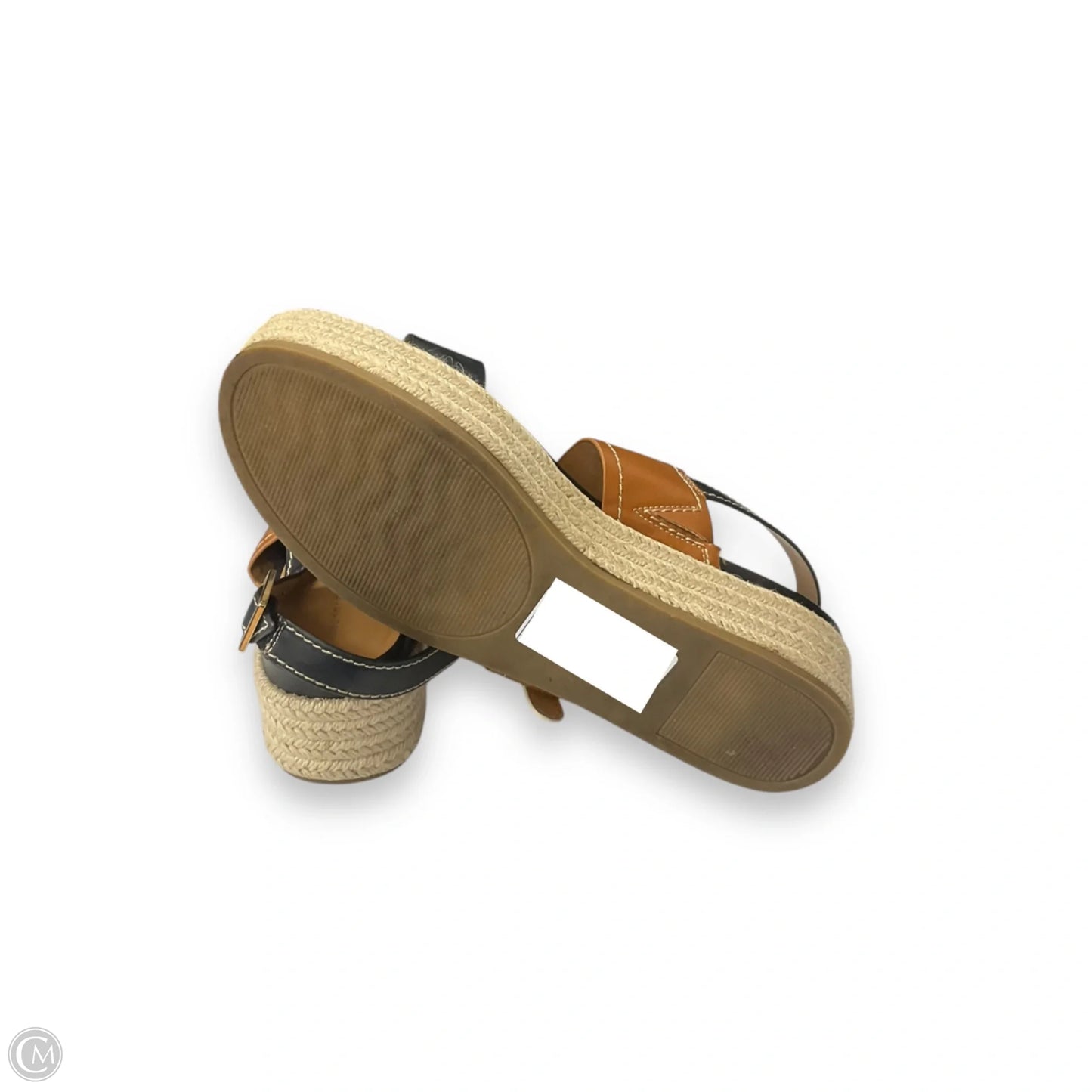 Sandals Flats By Tommy Hilfiger In Black & Brown, Size: 10
