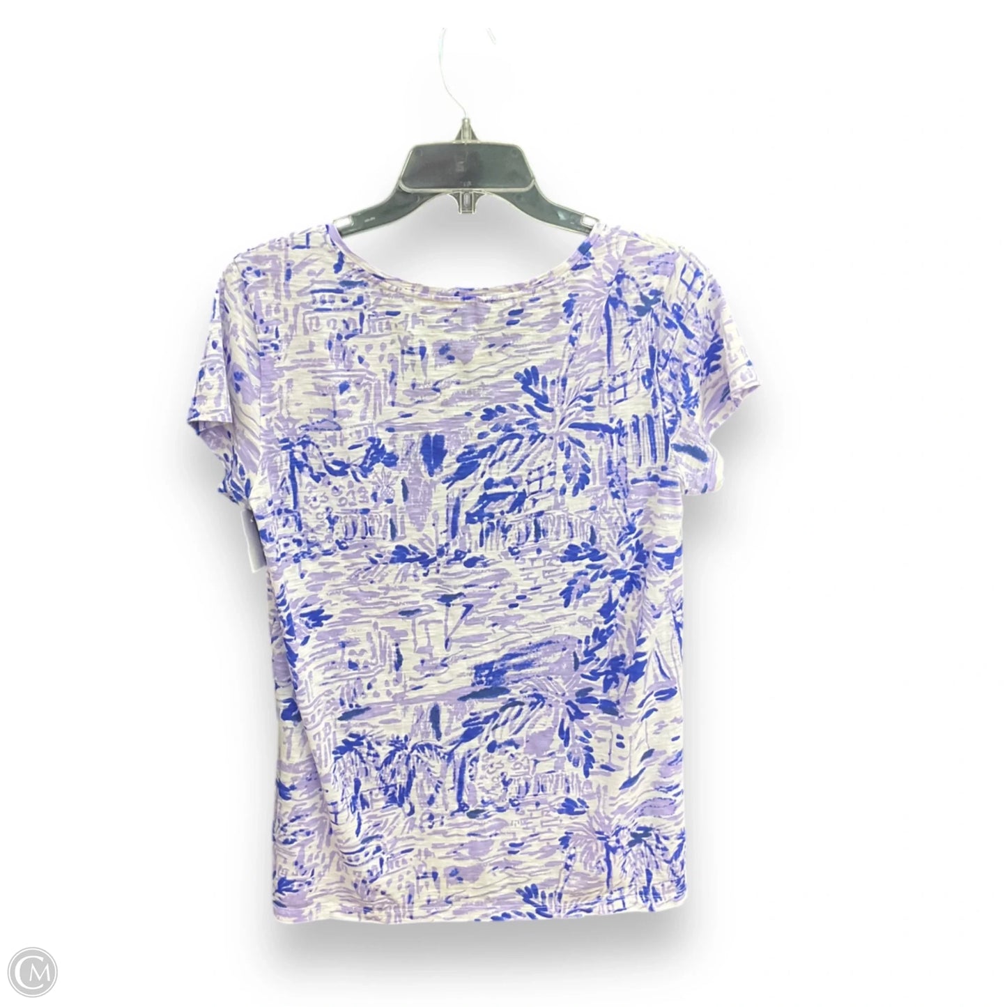 Top Short Sleeve Designer By Lilly Pulitzer In Purple, Size: M