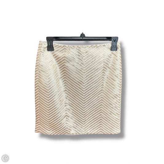 Skirt Mini & Short By Banana Republic In Gold & White, Size: 0p