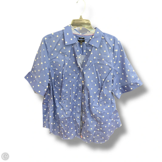 Blouse Short Sleeve By Talbots In Blue, Size: 1x