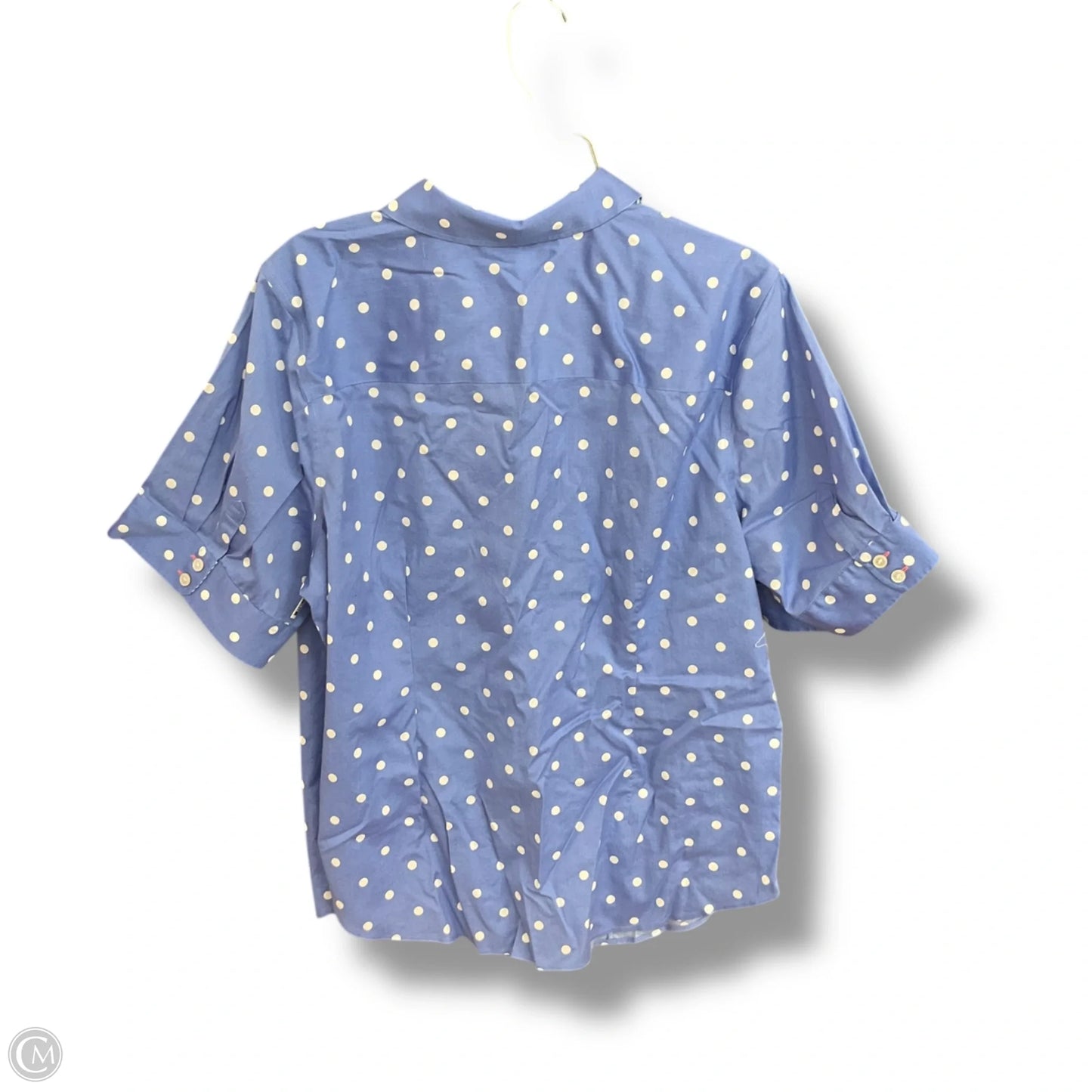 Blouse Short Sleeve By Talbots In Blue, Size: 1x