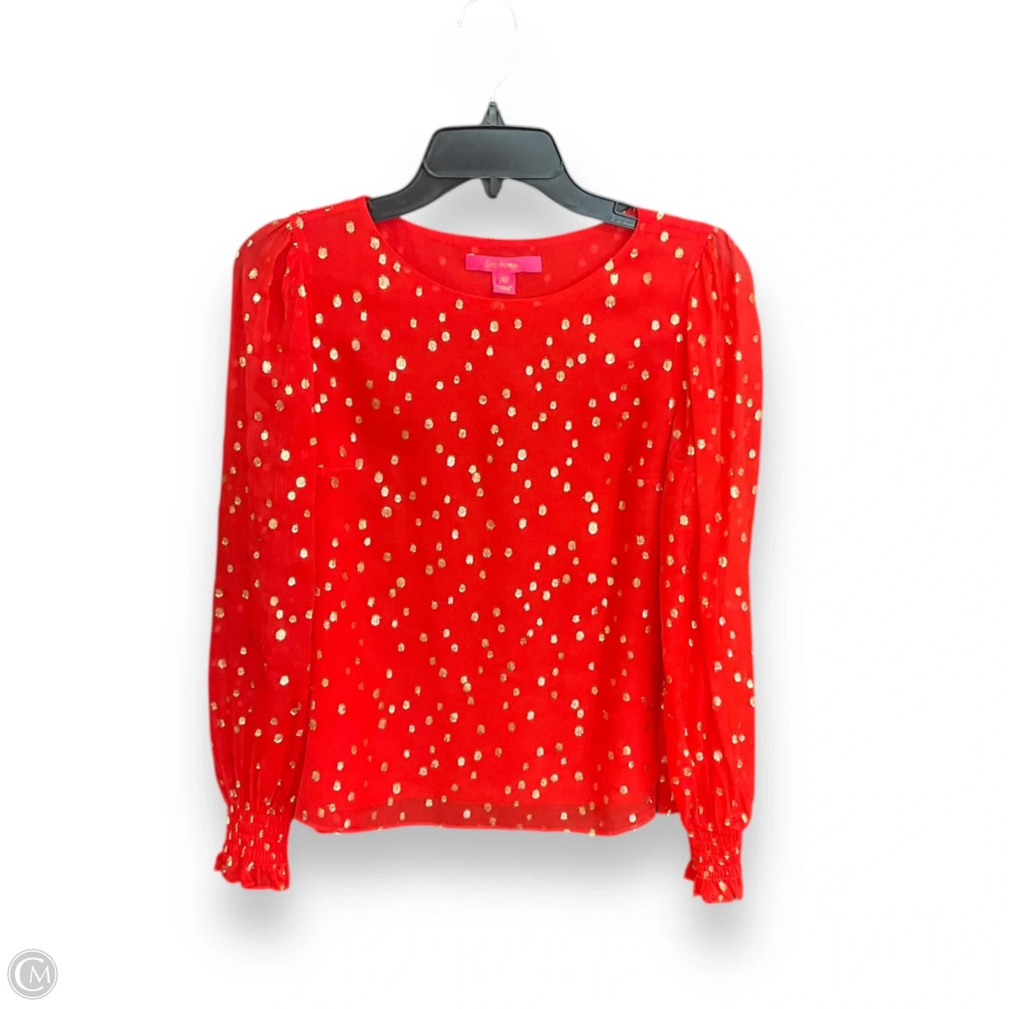 Top Long Sleeve Designer By Lilly Pulitzer In Red, Size: Xs