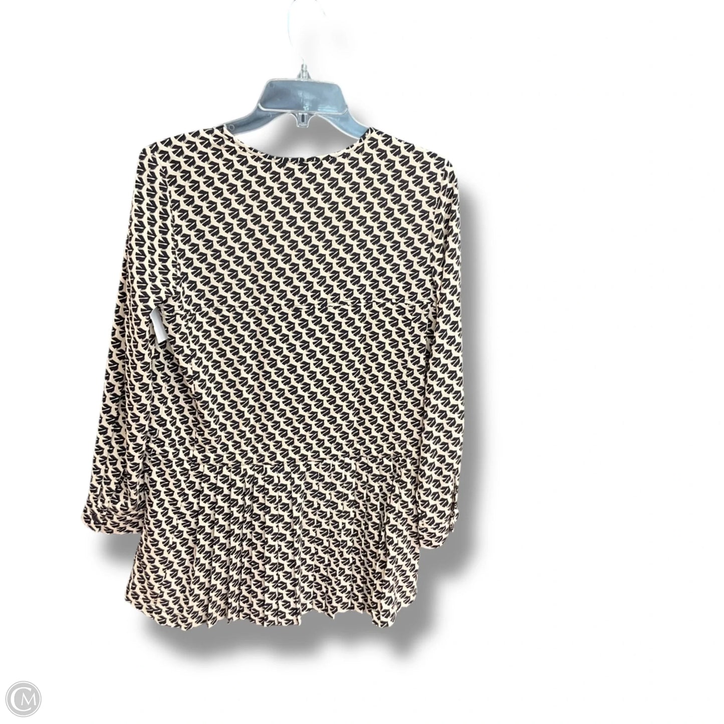 Top Long Sleeve By Maeve In Black & Tan, Size: Xs