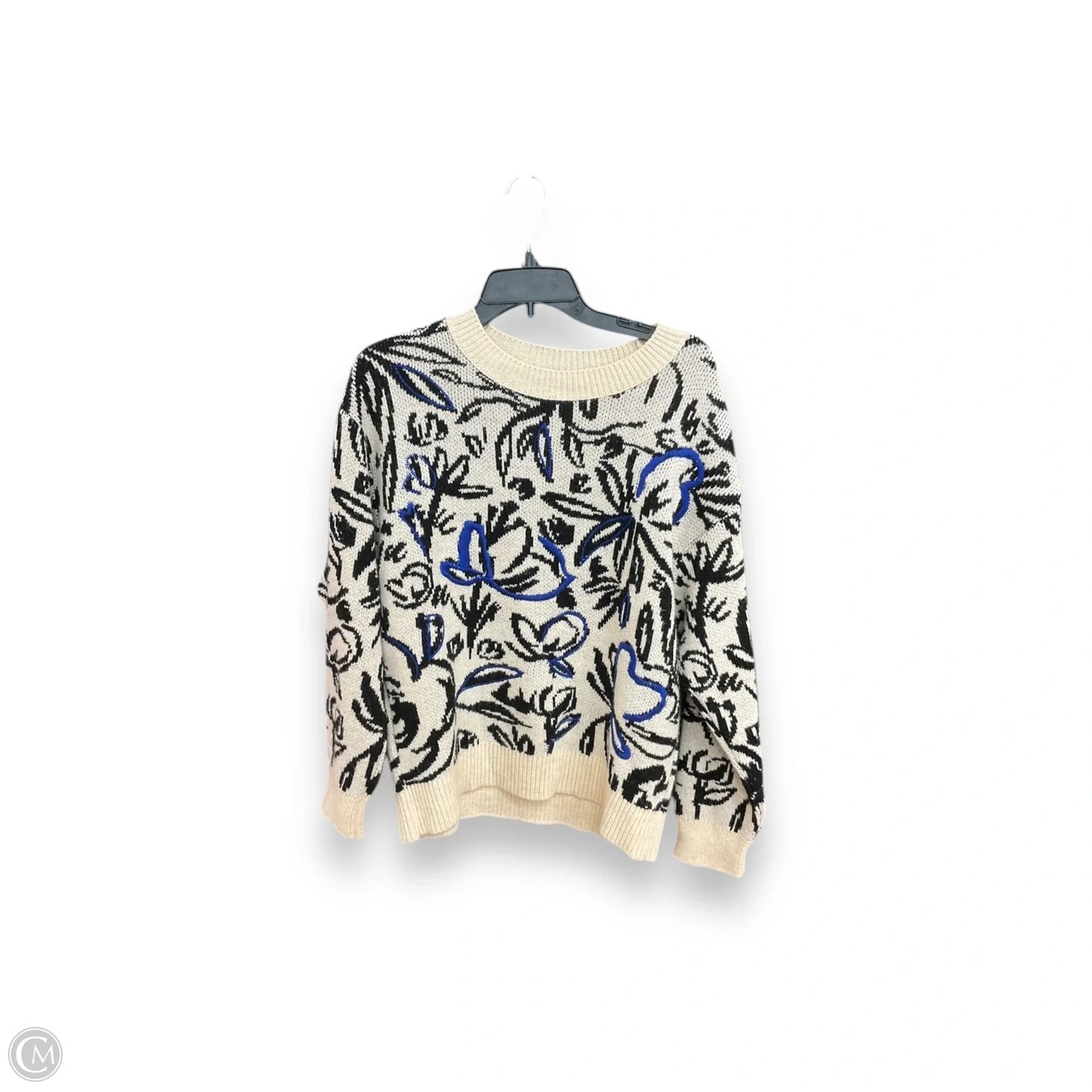 Sweater By Anthropologie In Black & Cream, Size: M