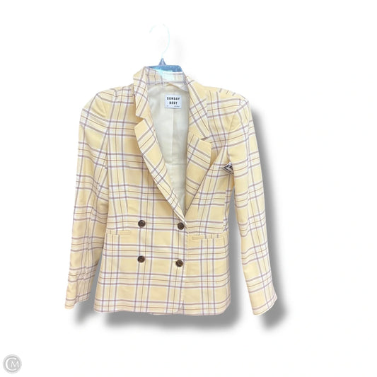 Blazer By Sunday Best In Yellow, Size: Xxs
