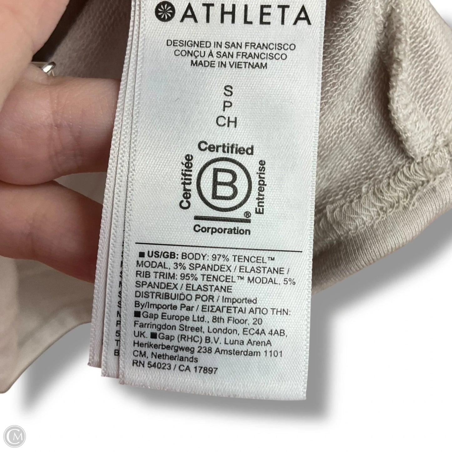 Athletic Top Long Sleeve Crewneck By Athleta In Taupe, Size: S