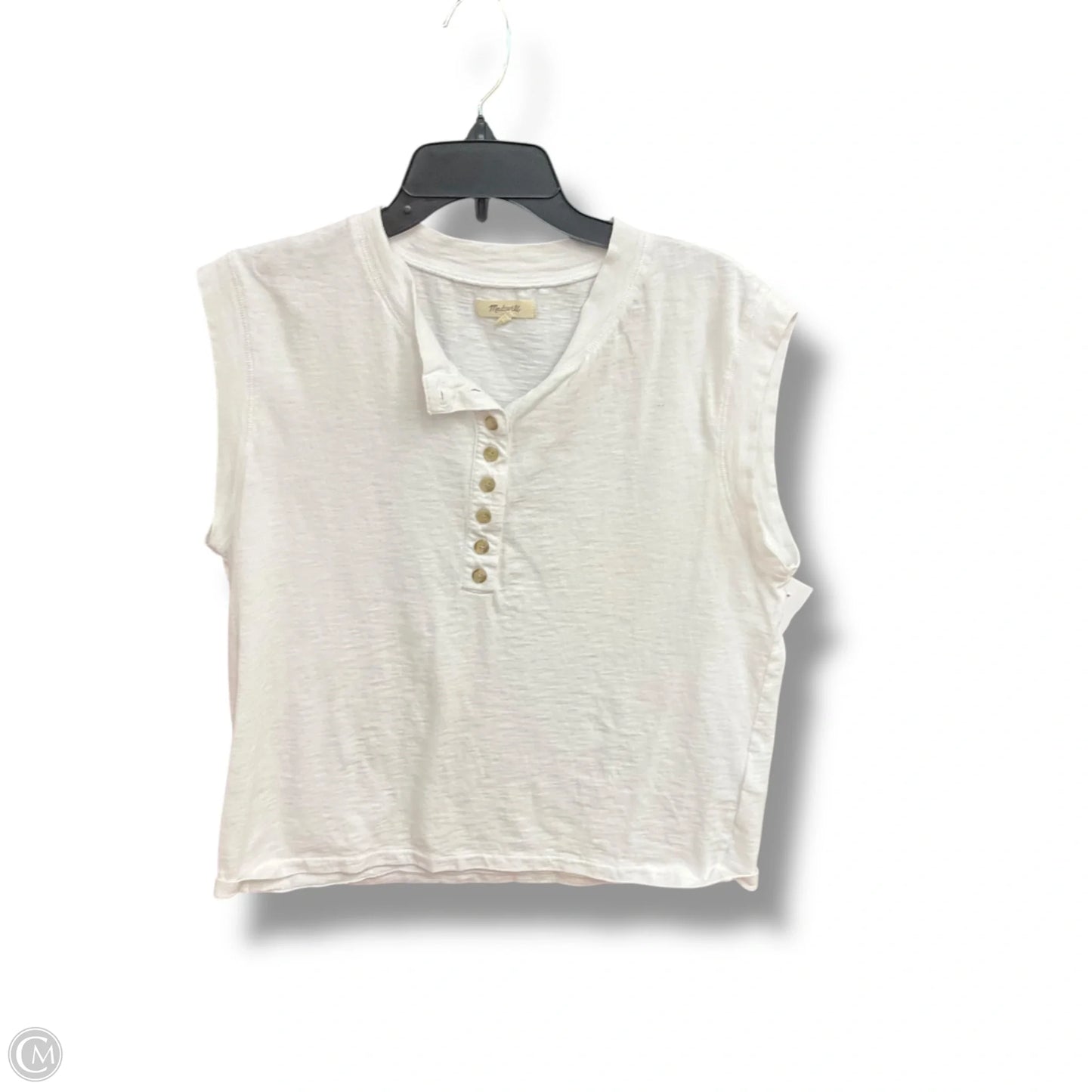Top Sleeveless By Madewell In White, Size: S