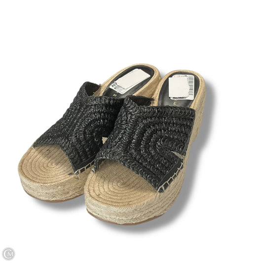 Sandals Heels Wedge By Marc Fisher In Black, Size: 9.5
