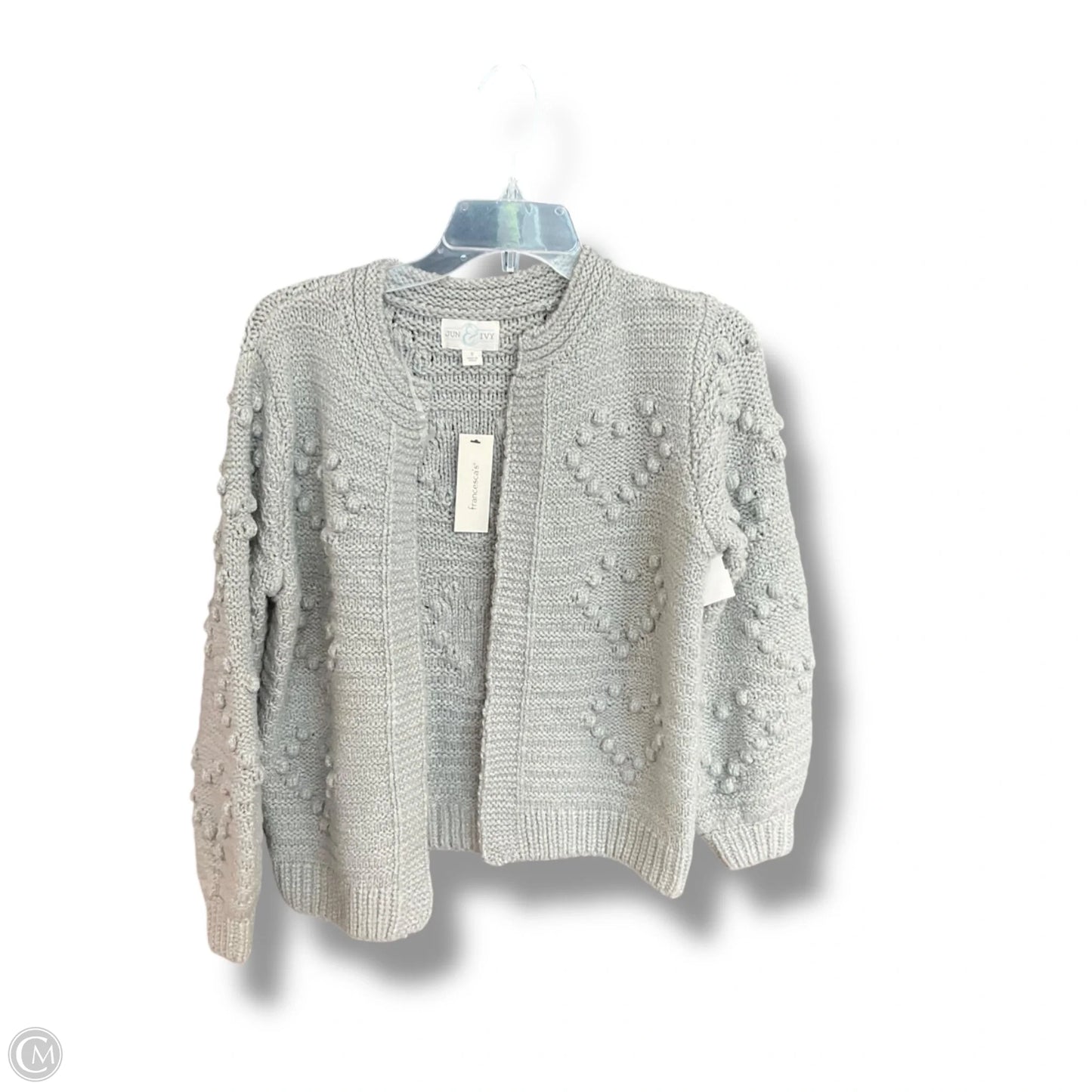 Sweater Cardigan By Francesca's In Grey, Size: S