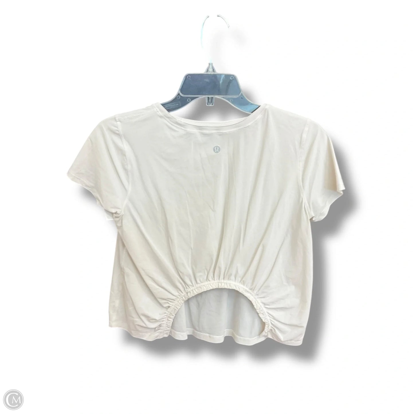 Athletic Top Short Sleeve By Lululemon In White, Size: M