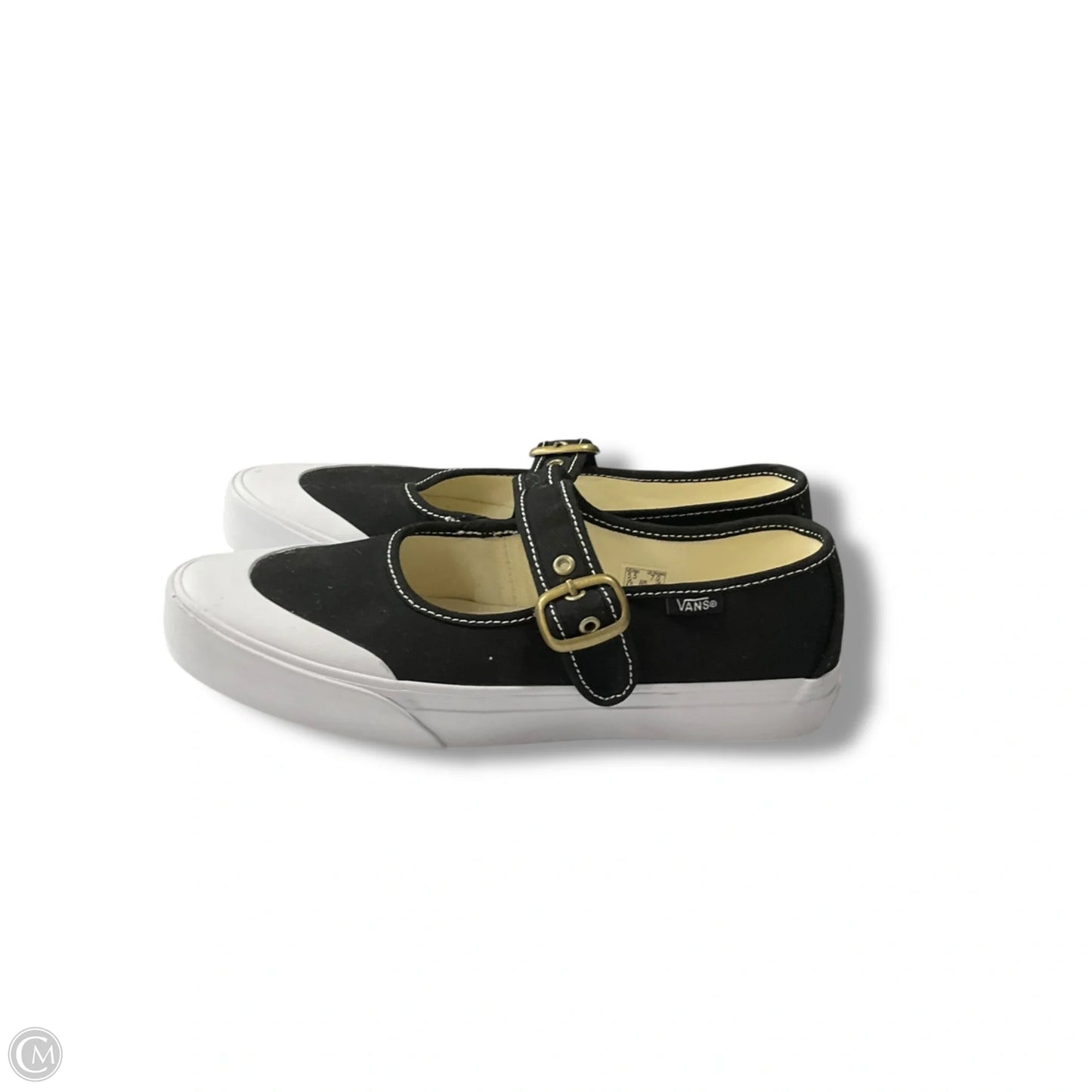 Shoes Sneakers By Vans In Black & White, Size: 7