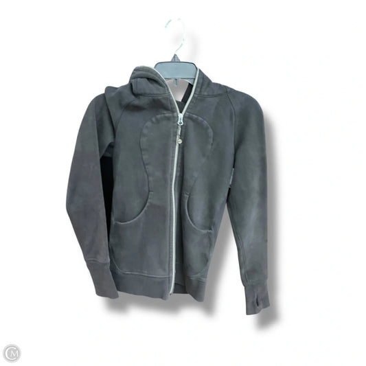 Athletic Jacket By Lululemon In Black, Size: 4