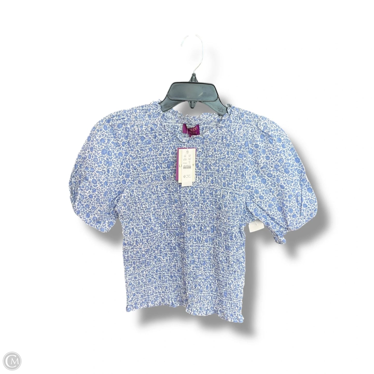 Top Short Sleeve By J. Crew In Blue & White, Size: S