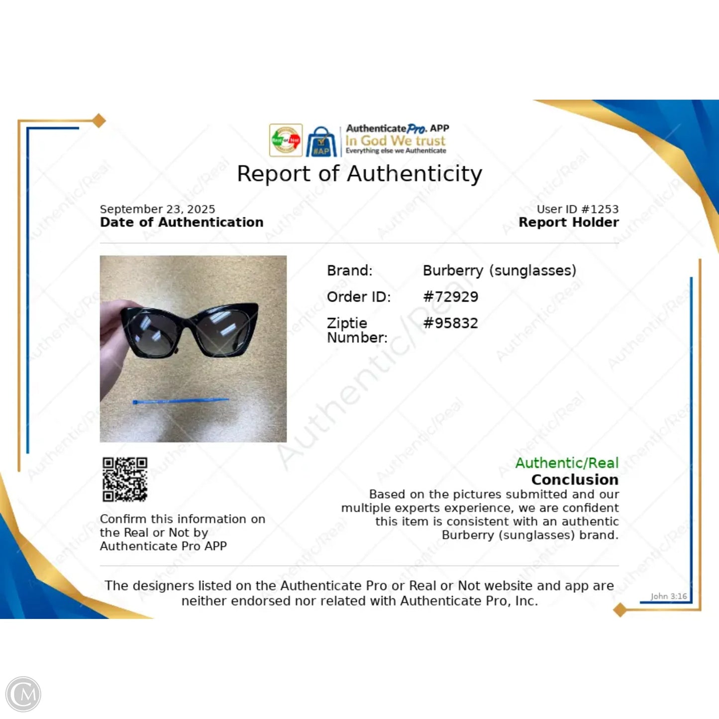 Sunglasses Luxury Designer By Burberry