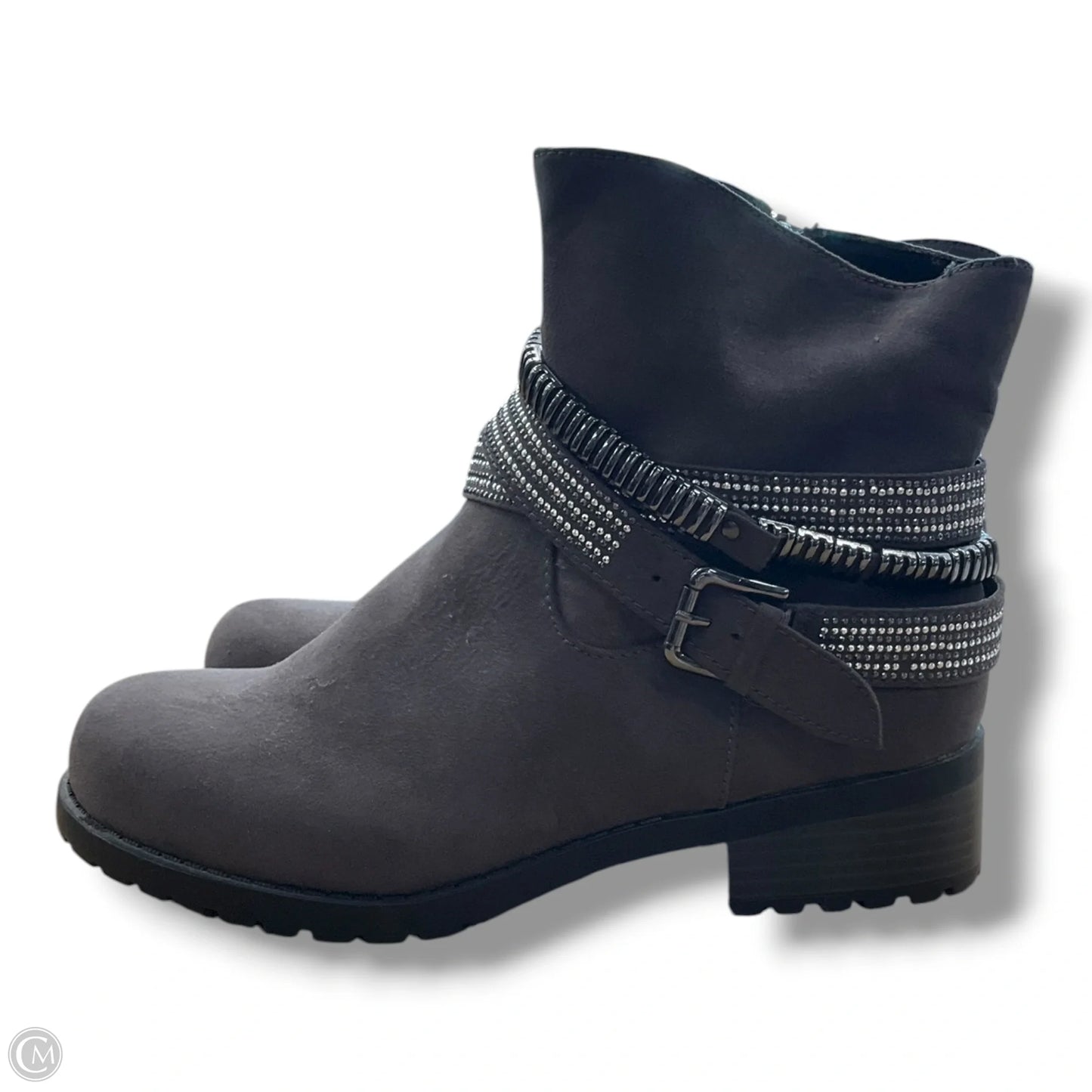 Boots Ankle Flats By Lane Bryant In Grey, Size: 9