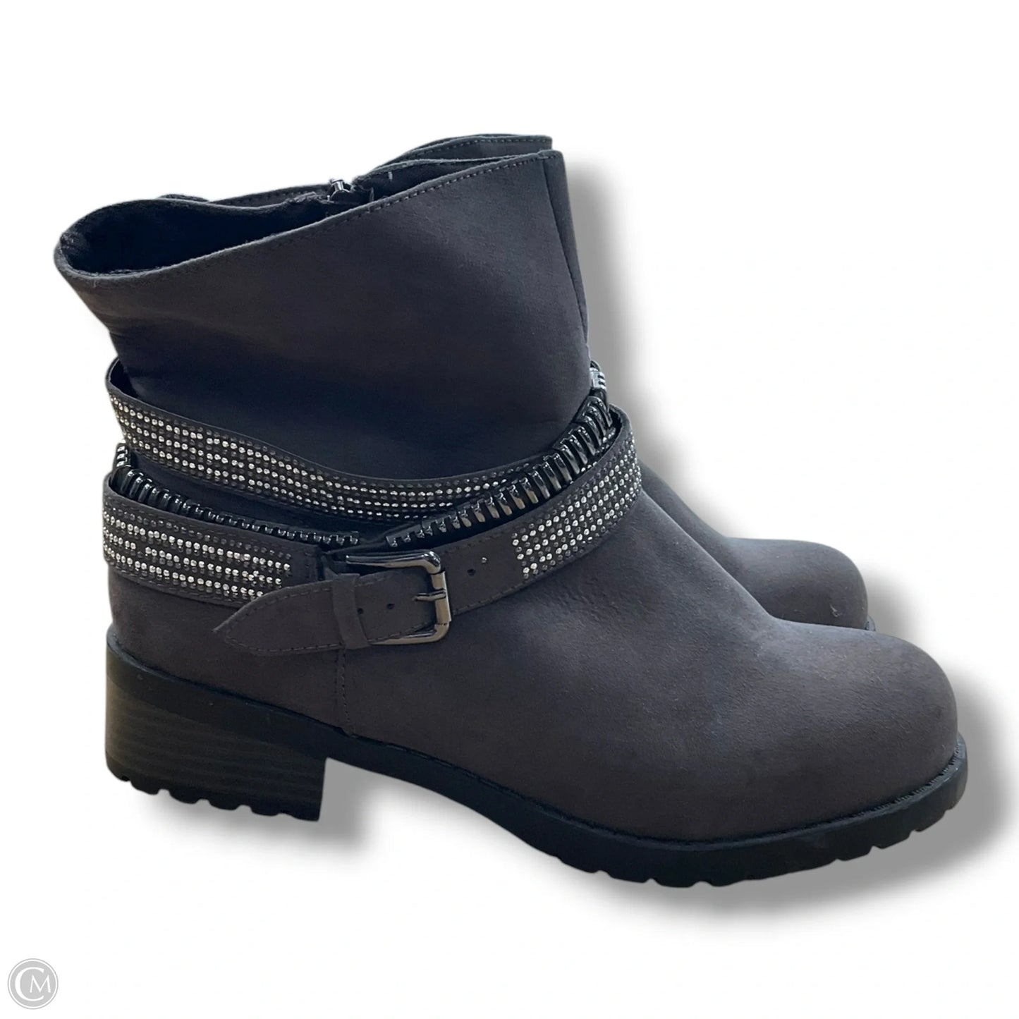 Boots Ankle Flats By Lane Bryant In Grey, Size: 9