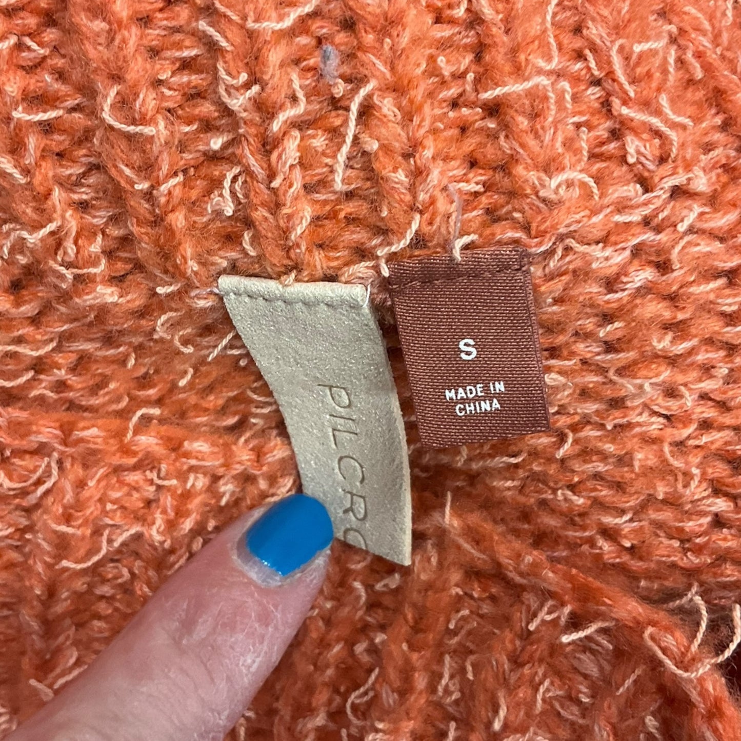 Sweater By Pilcro In Brown & Orange, Size: S