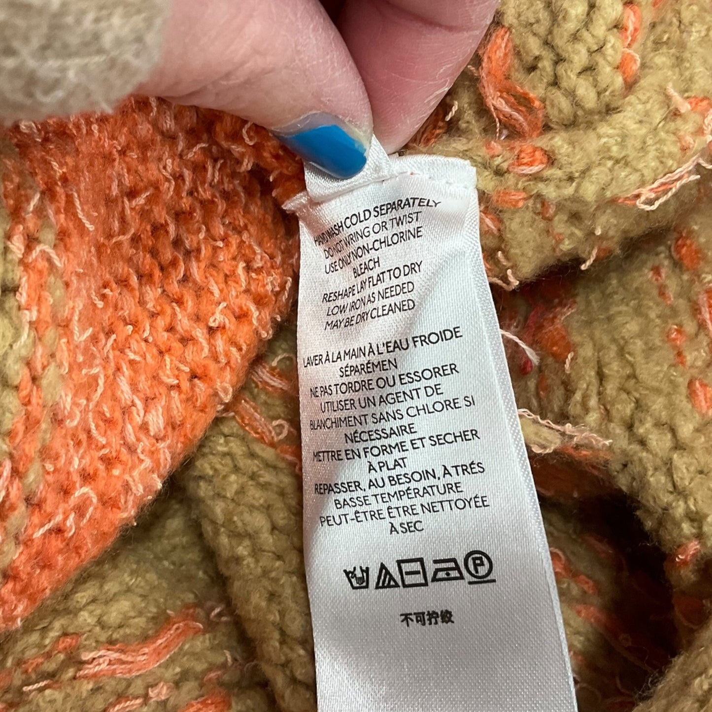 Sweater By Pilcro In Brown & Orange, Size: S