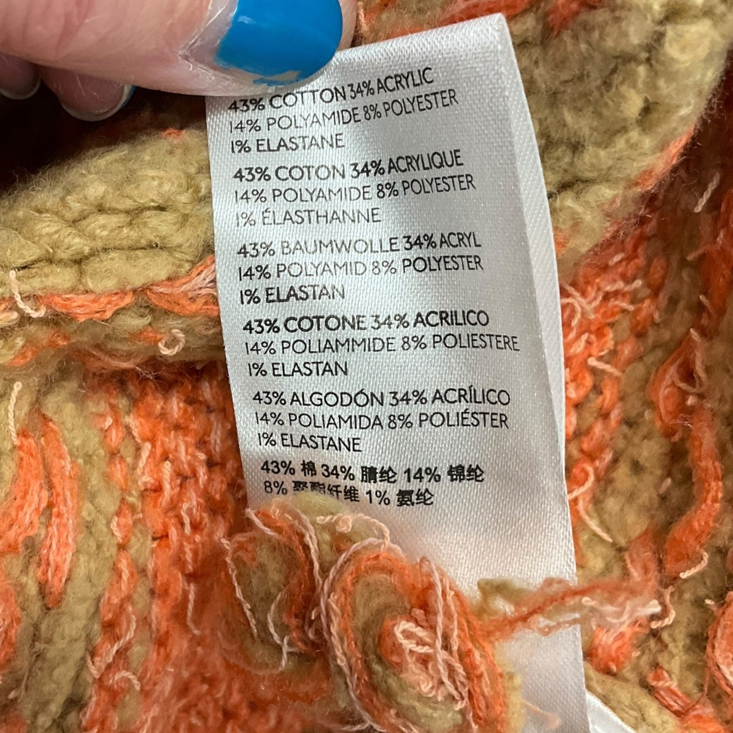 Sweater By Pilcro In Brown & Orange, Size: S