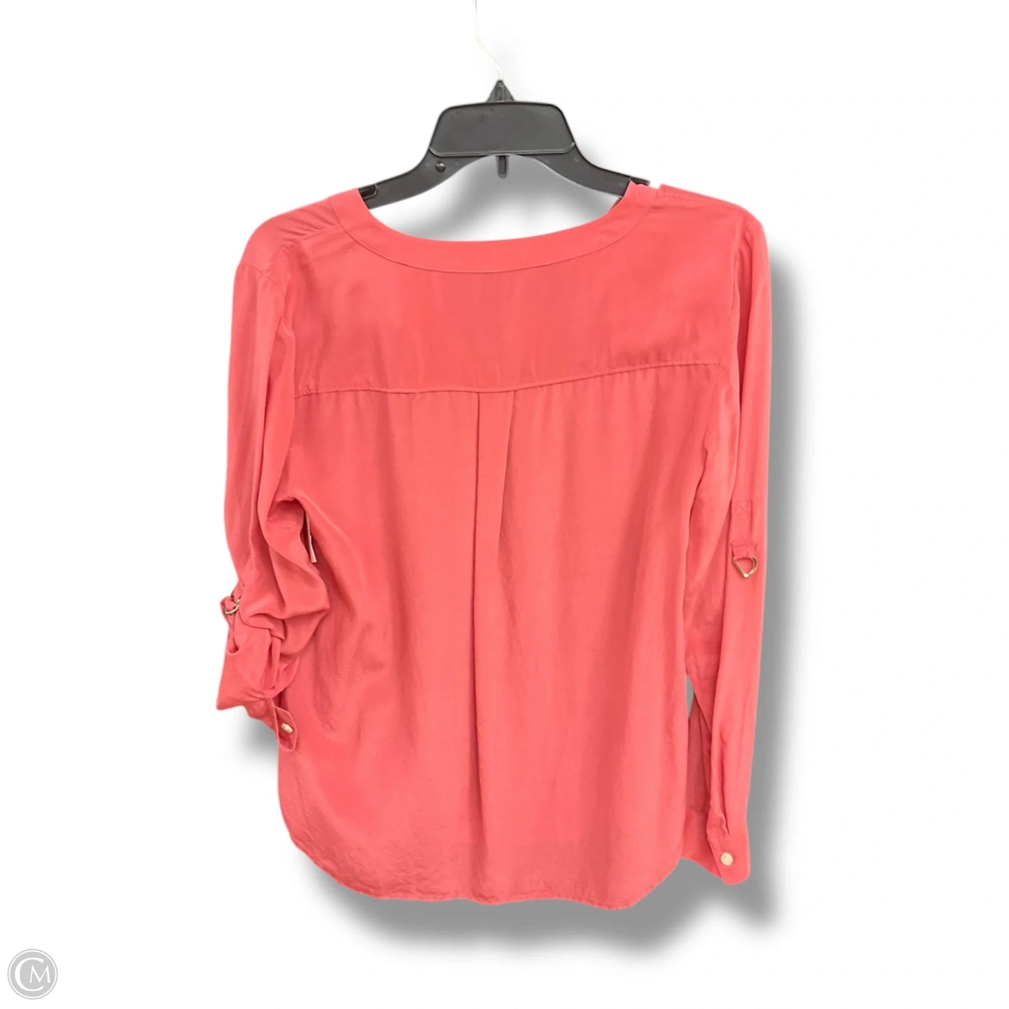 Blouse Long Sleeve By Ann Taylor In Coral, Size: M