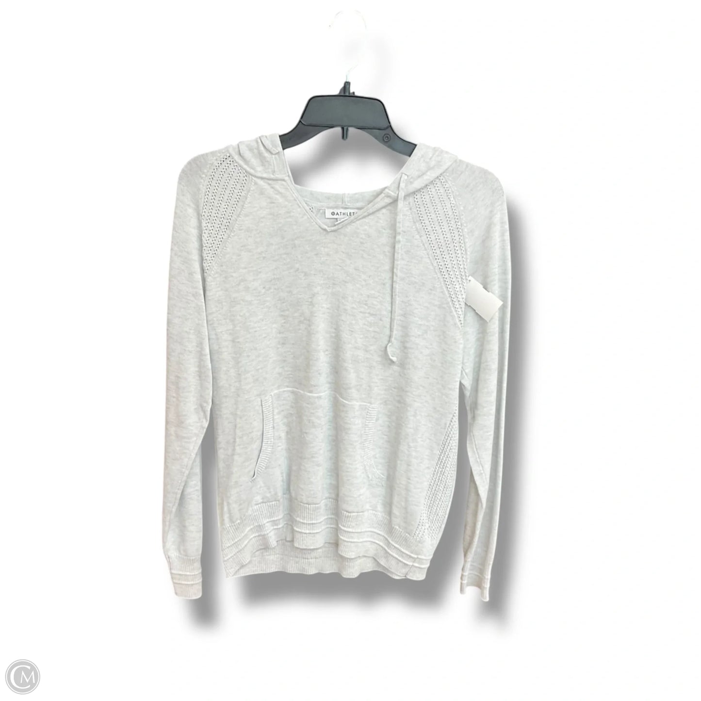 Athletic Top Long Sleeve Hoodie By Athleta In Grey, Size: S