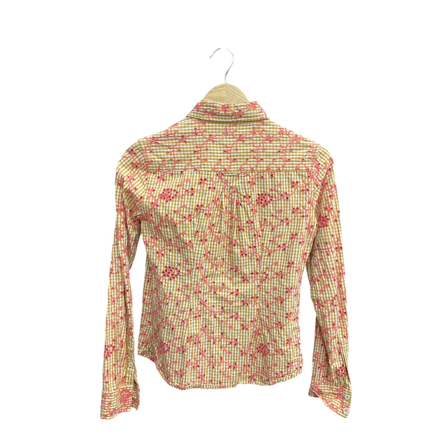 Blouse Long Sleeve By Odille In Pink & Yellow, Size: Xs