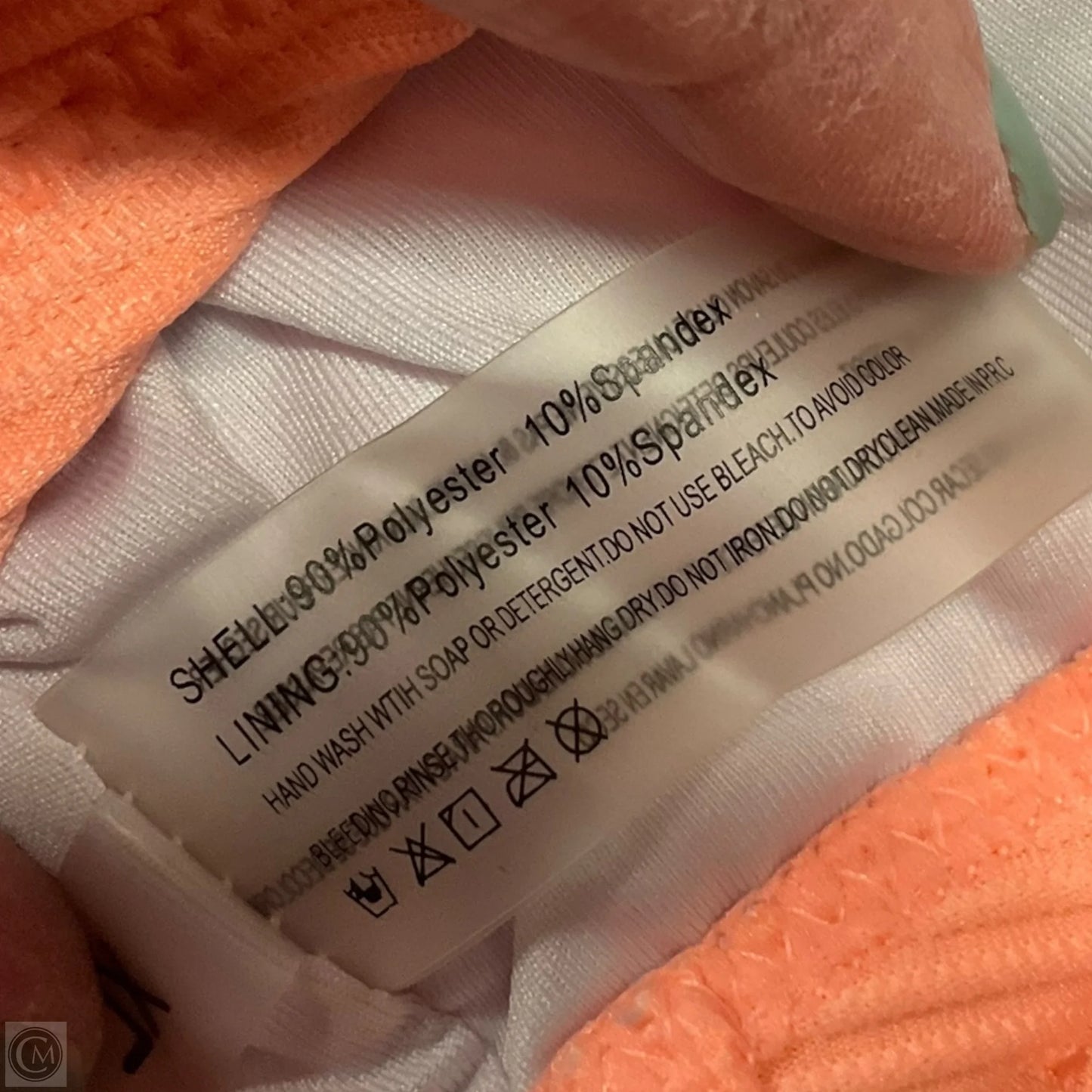 Swimsuit 2pc By Cme In Orange, Size: Xl