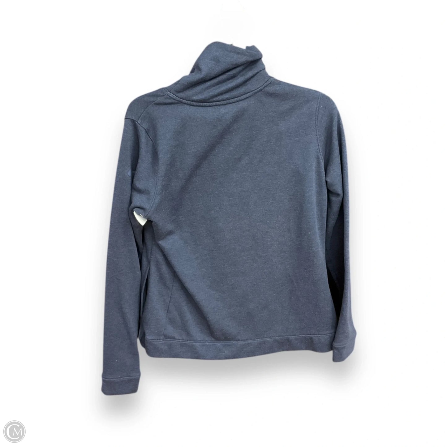 Athletic Top Long Sleeve Collar By Nike Apparel In Navy, Size: M