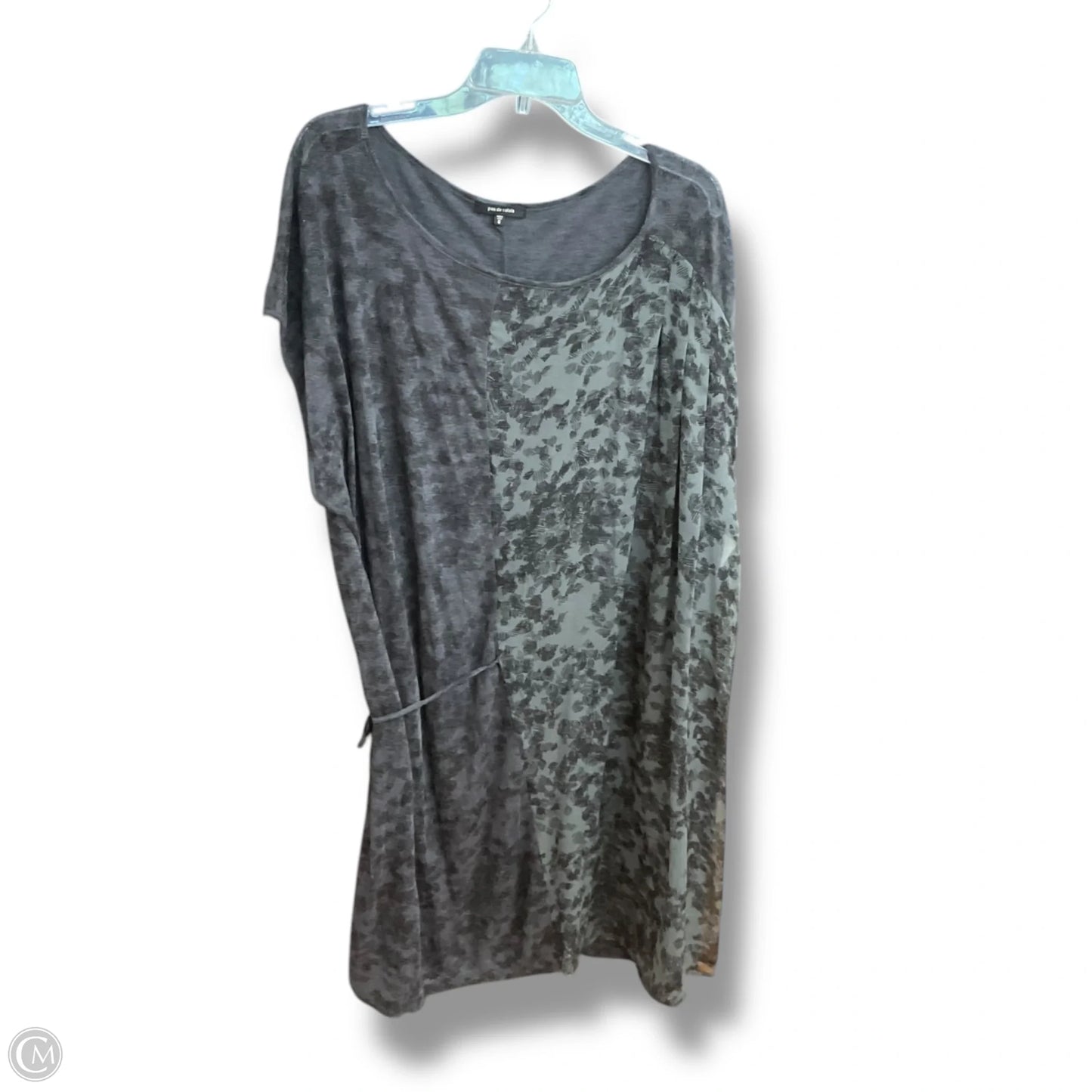 Dress Casual Short By Pas de Calais In Black & Grey, Size: S