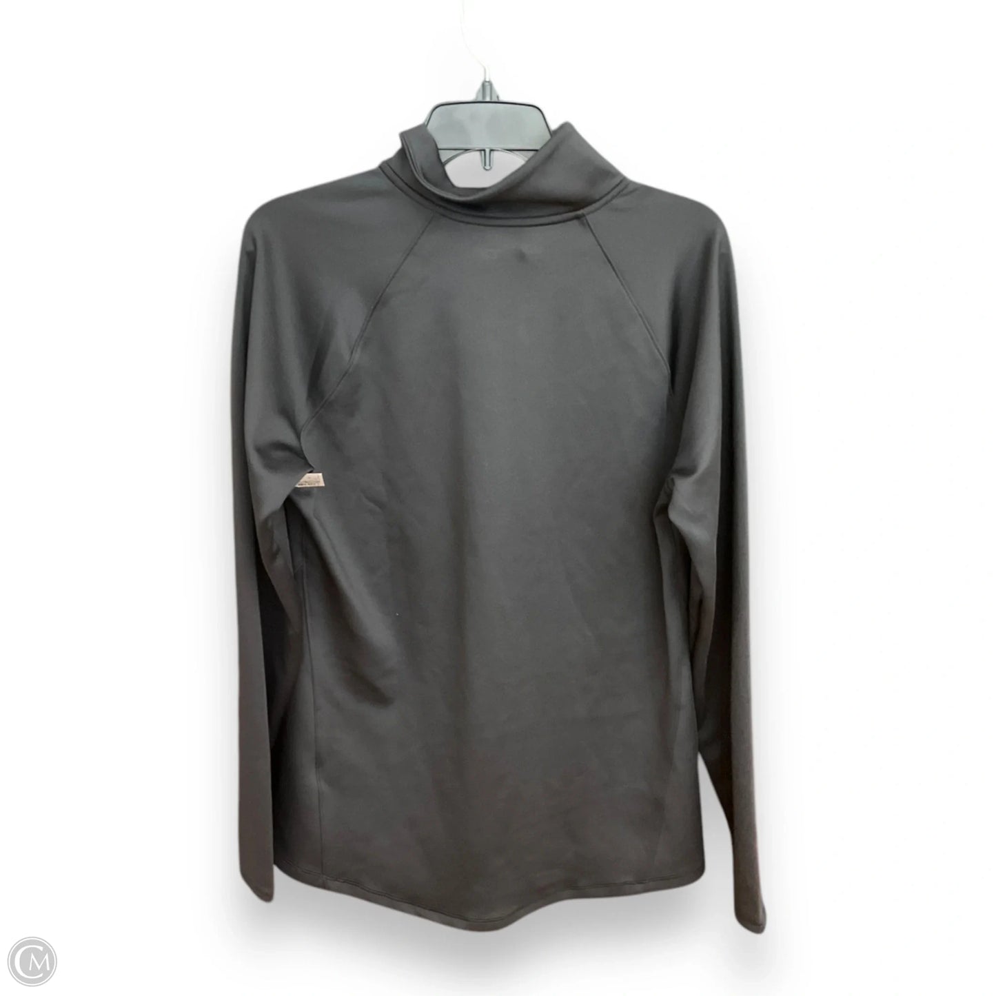Athletic Top Long Sleeve Collar By Under Armour In Black, Size: Xl