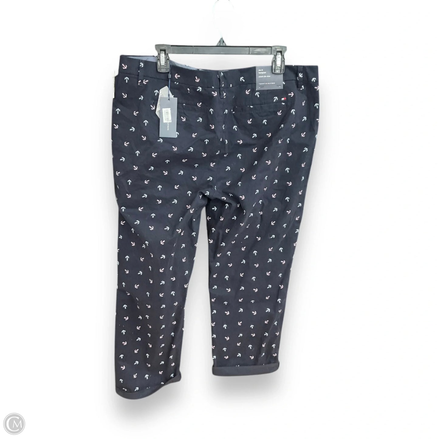 Pants Cropped By Tommy Hilfiger In Blue & White, Size: 16