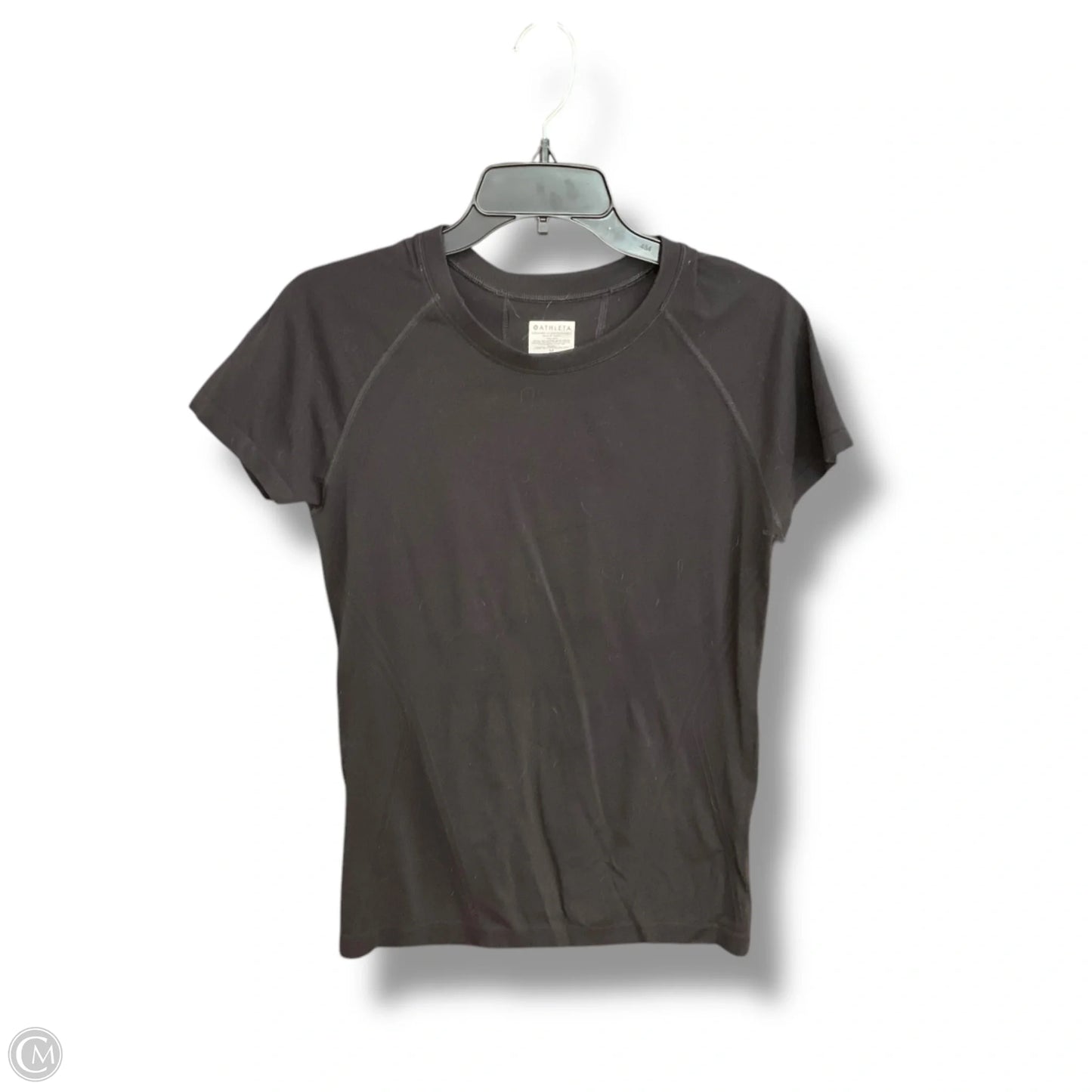 Athletic Top Short Sleeve By Athleta In Black, Size: M
