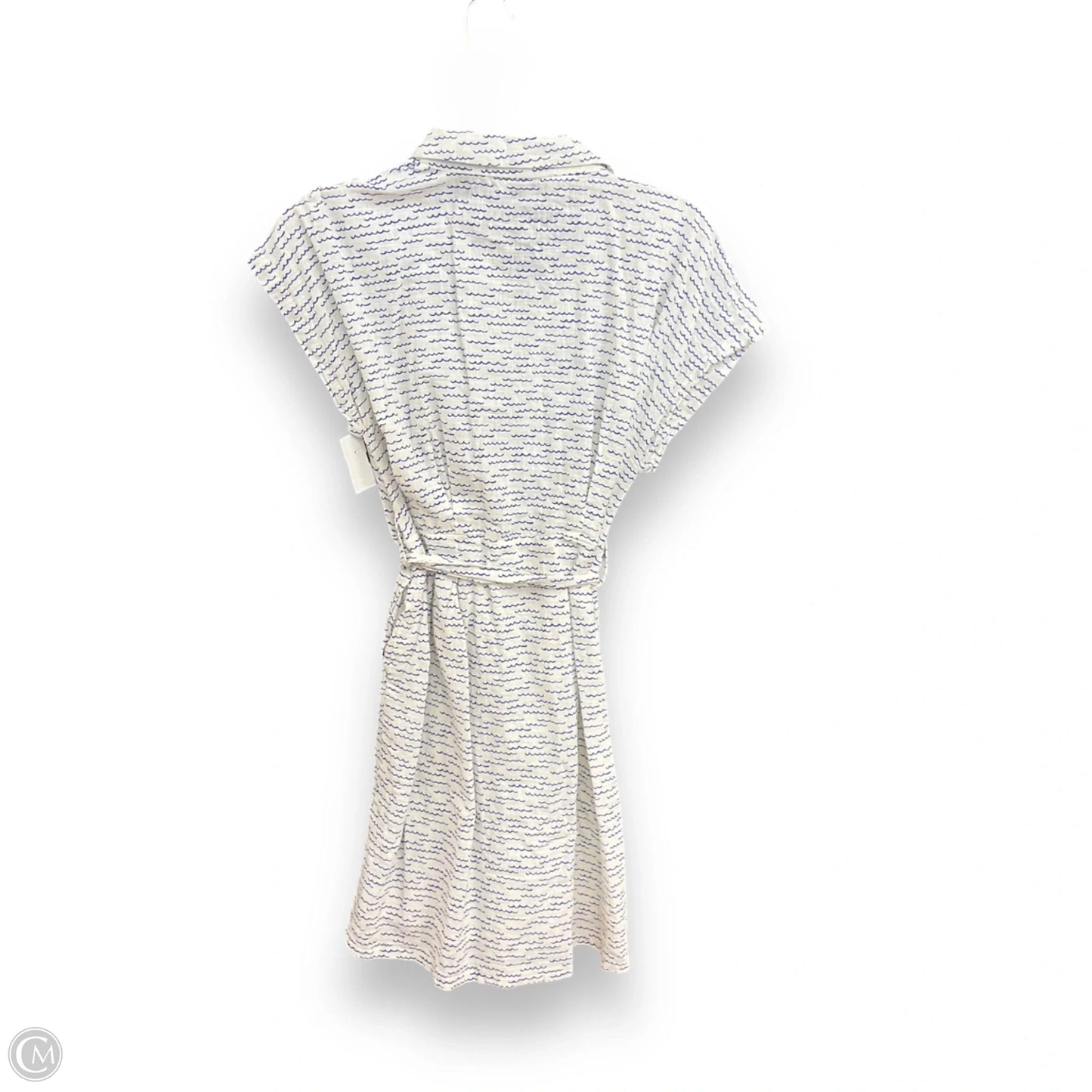 Dress Casual Short By Compania Fantastica In Blue & White, Size: M