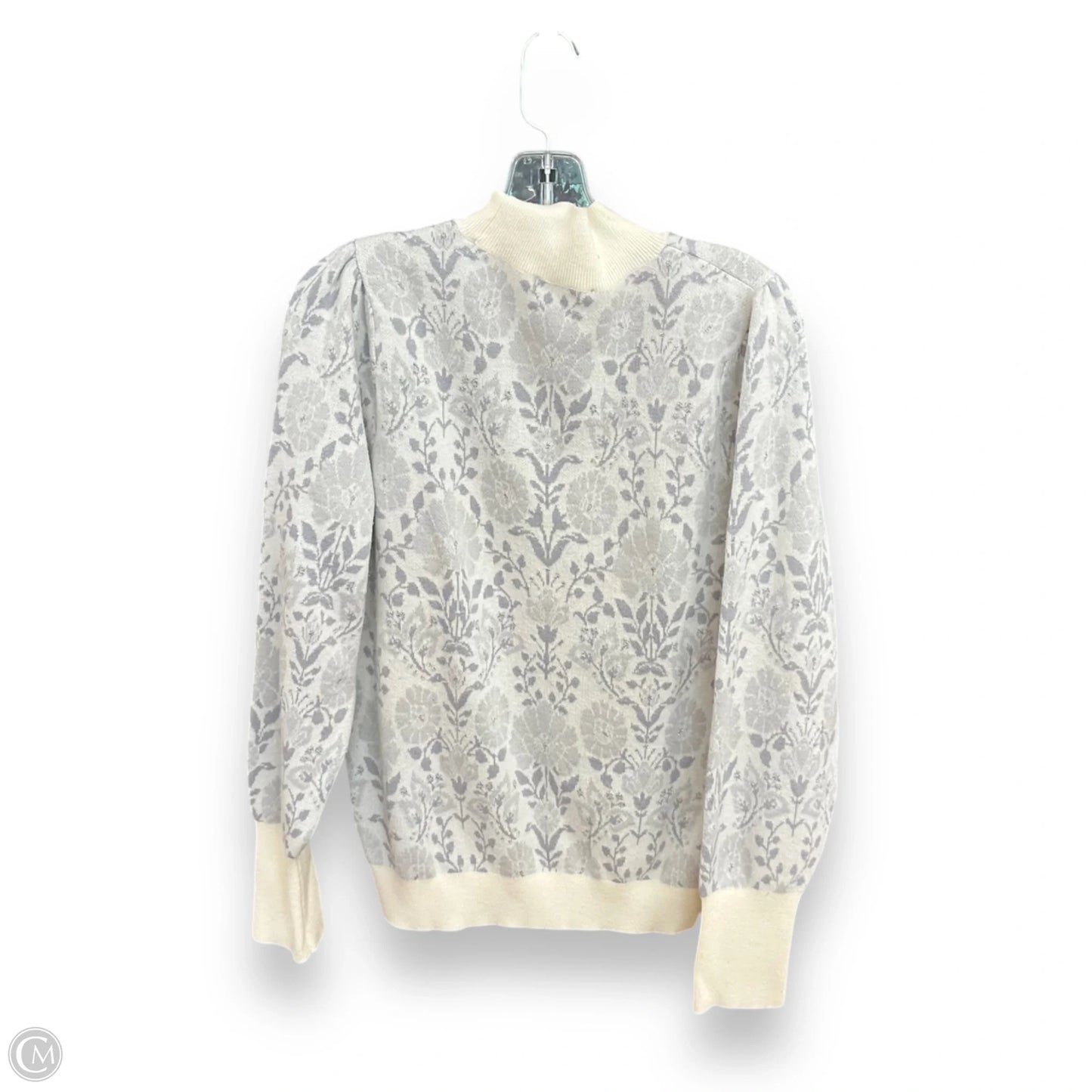 Sweater By Ann Taylor In Silver, Size: L