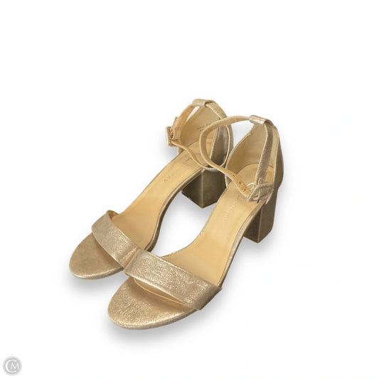 Sandals Heels Block By Cl By Chinese Laundry In Gold, Size: 7.5