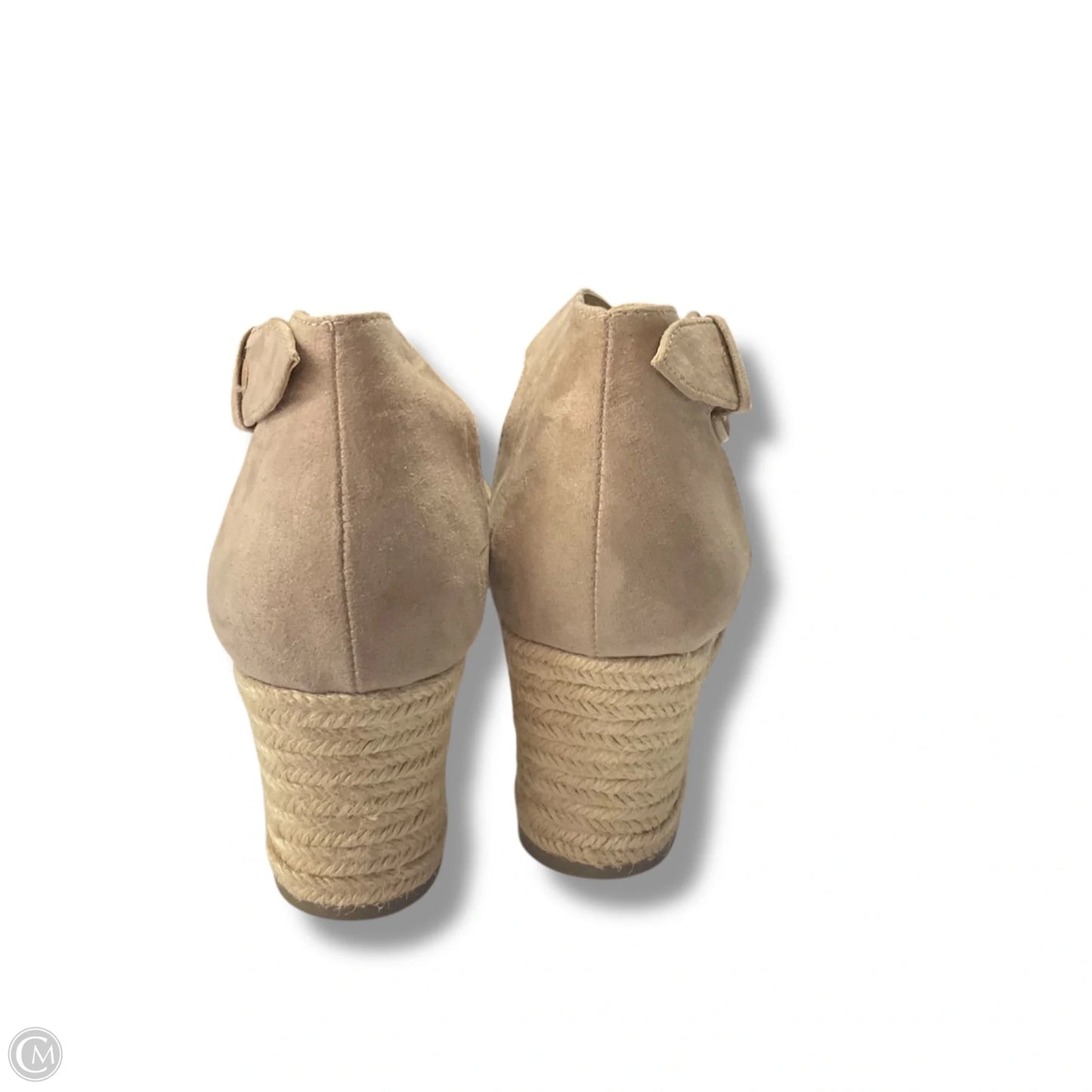 Sandals Heels Wedge By Unisa In Beige, Size: 10