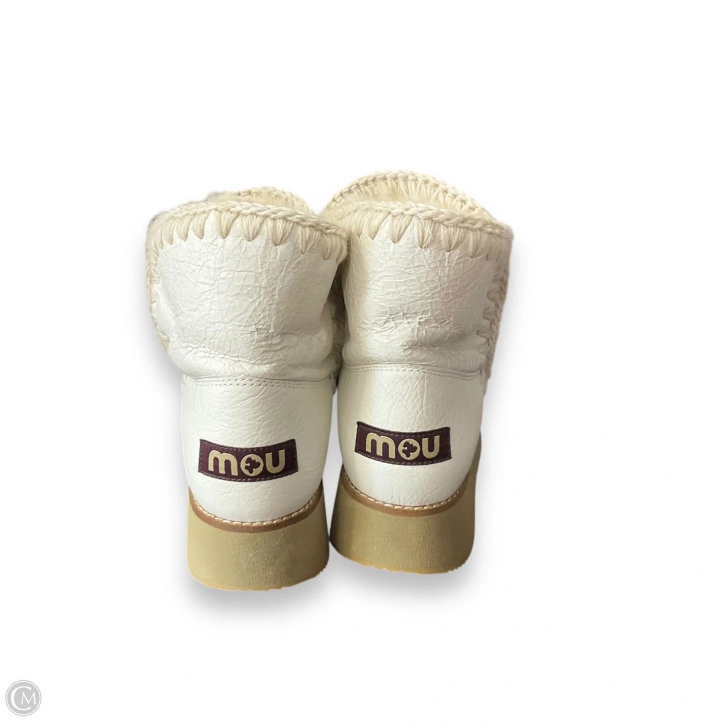 Boots Ankle Flats By Mou In White, Size: 7.5