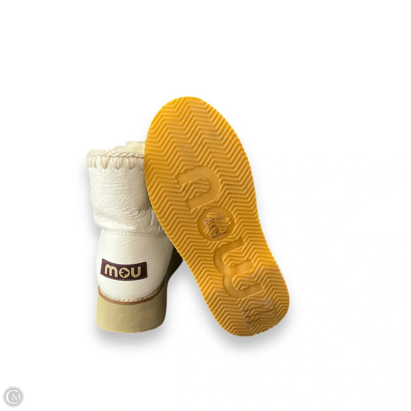 Boots Ankle Flats By Mou In White, Size: 7.5