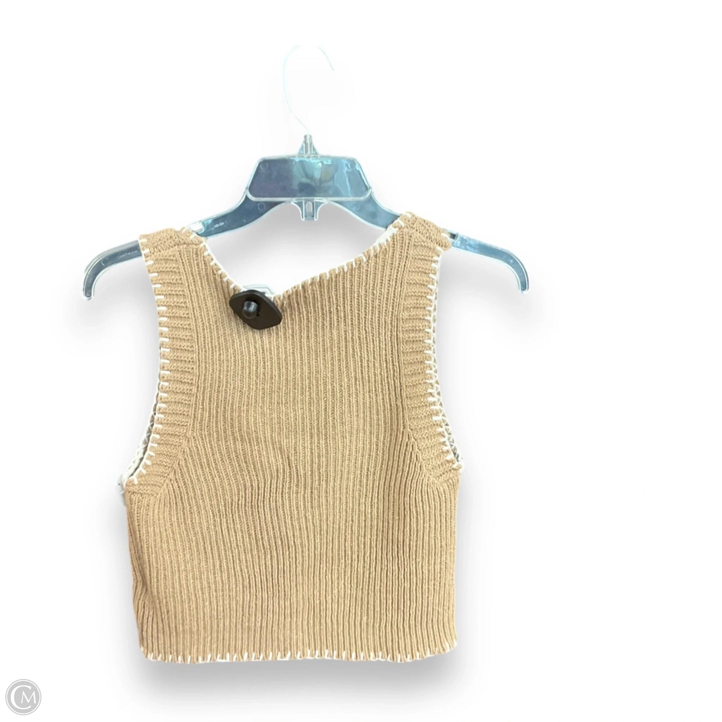 Top Sleeveless By Le Lis In Tan, Size: S