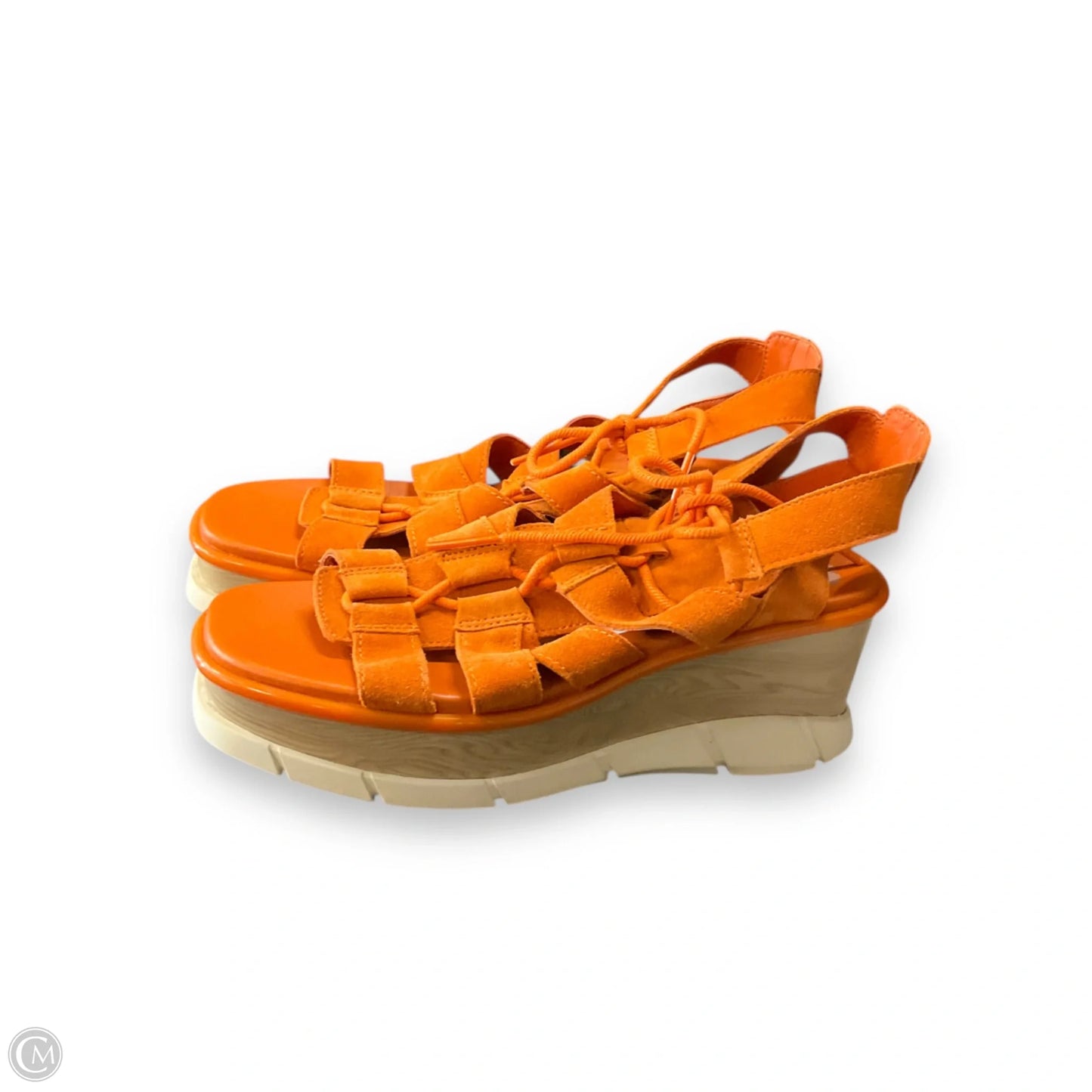 Sandals Heels Wedge By Sorel In Orange, Size: 9.5