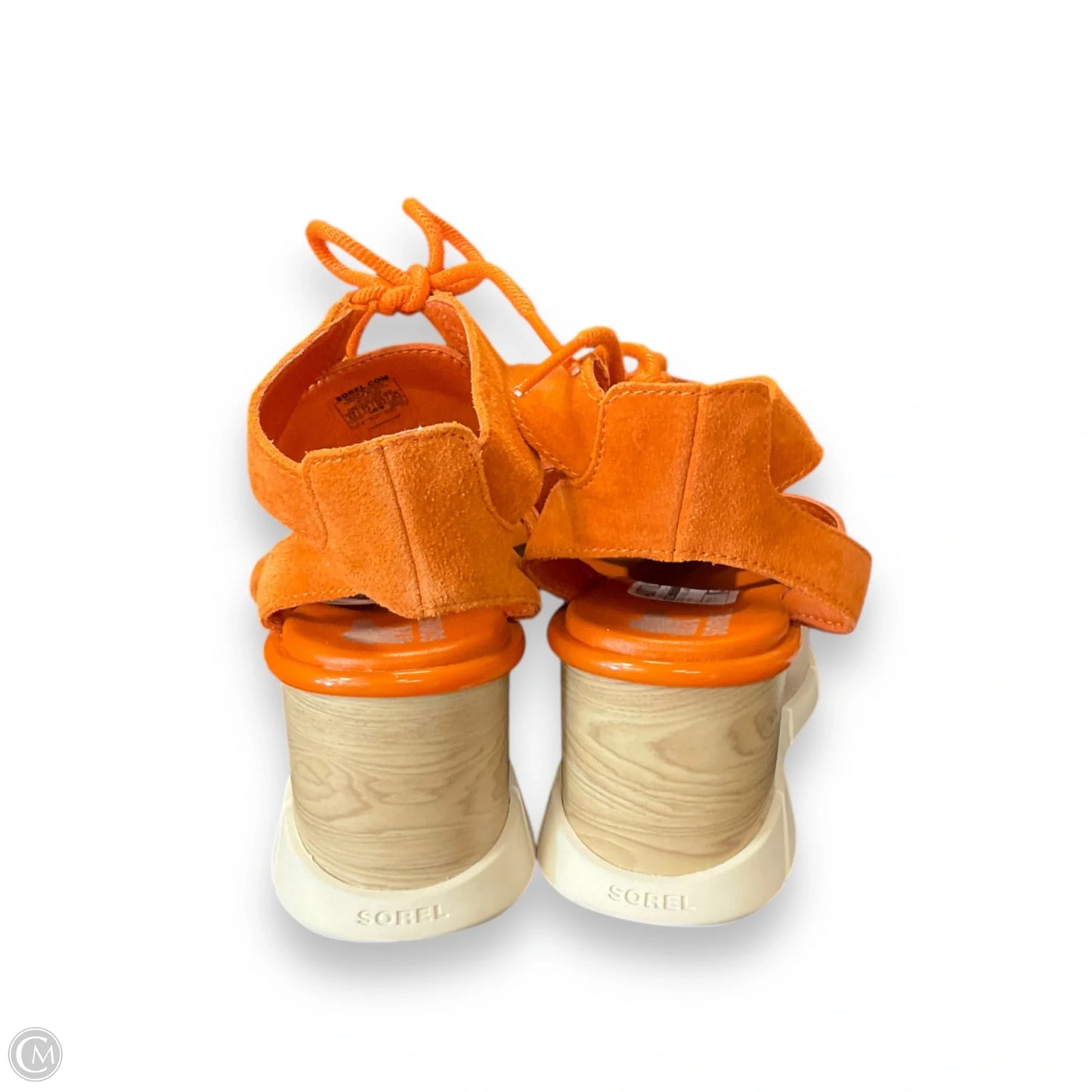 Sandals Heels Wedge By Sorel In Orange, Size: 9.5