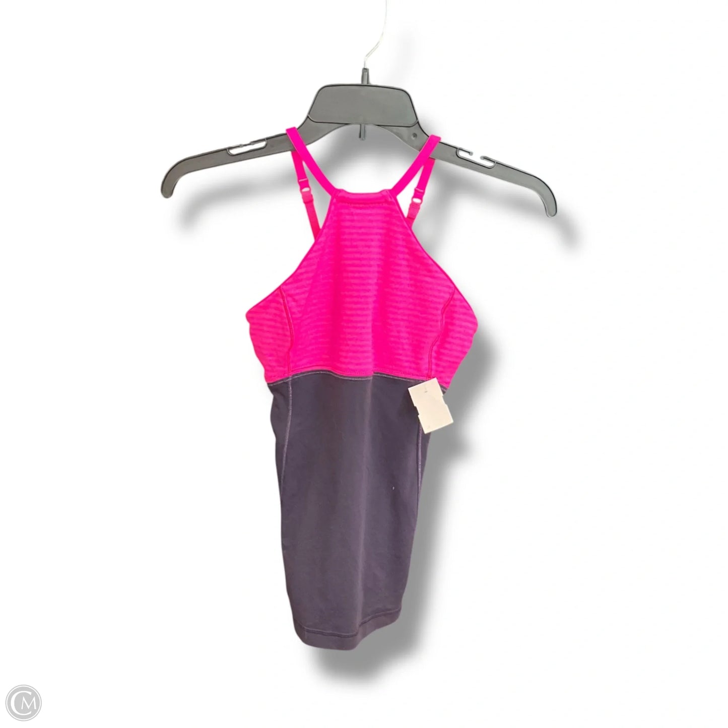 Athletic Tank Top By Lululemon In Black & Pink, Size: S