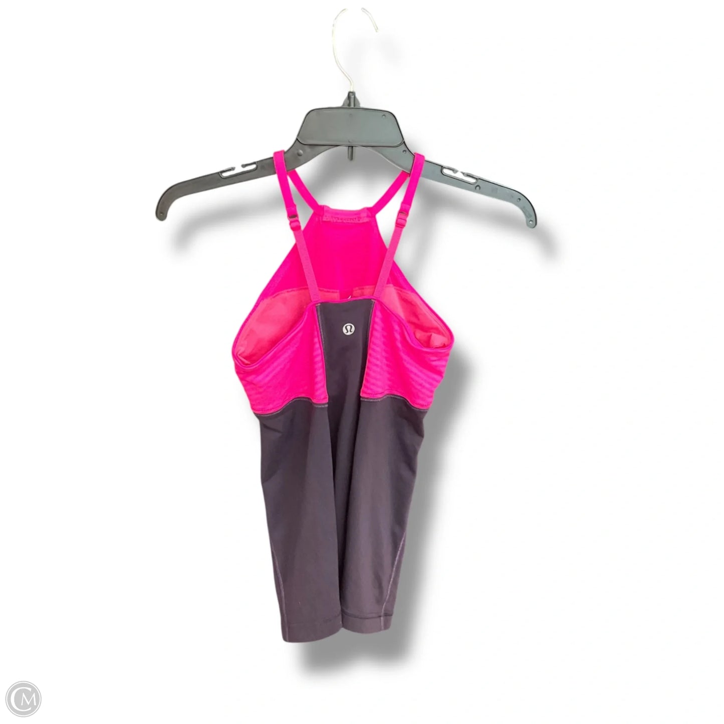 Athletic Tank Top By Lululemon In Black & Pink, Size: S