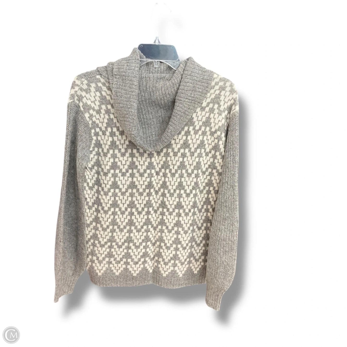 Sweater By Ella Moss In Grey & White, Size: S