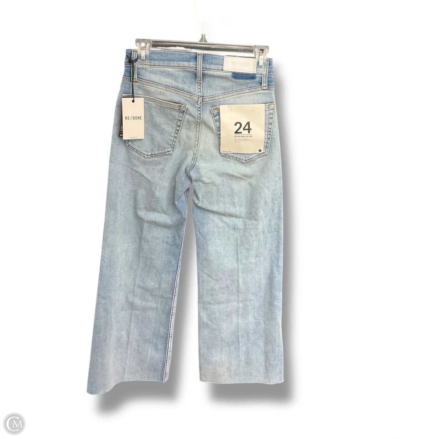 Jeans Wide Leg By Re/Done In Blue Denim, Size: 0