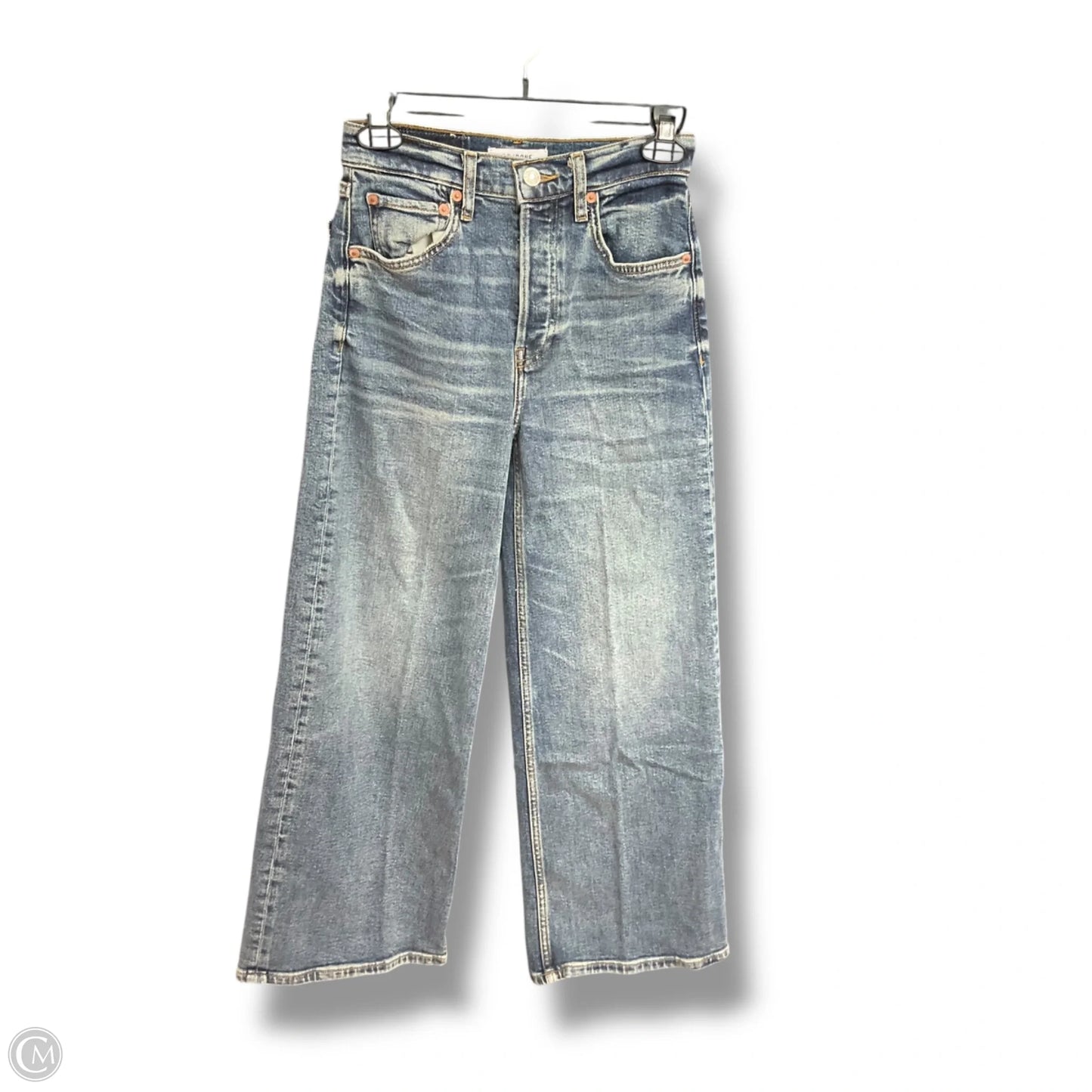 Jeans Wide Leg By Re/Done In Blue Denim, Size: 0