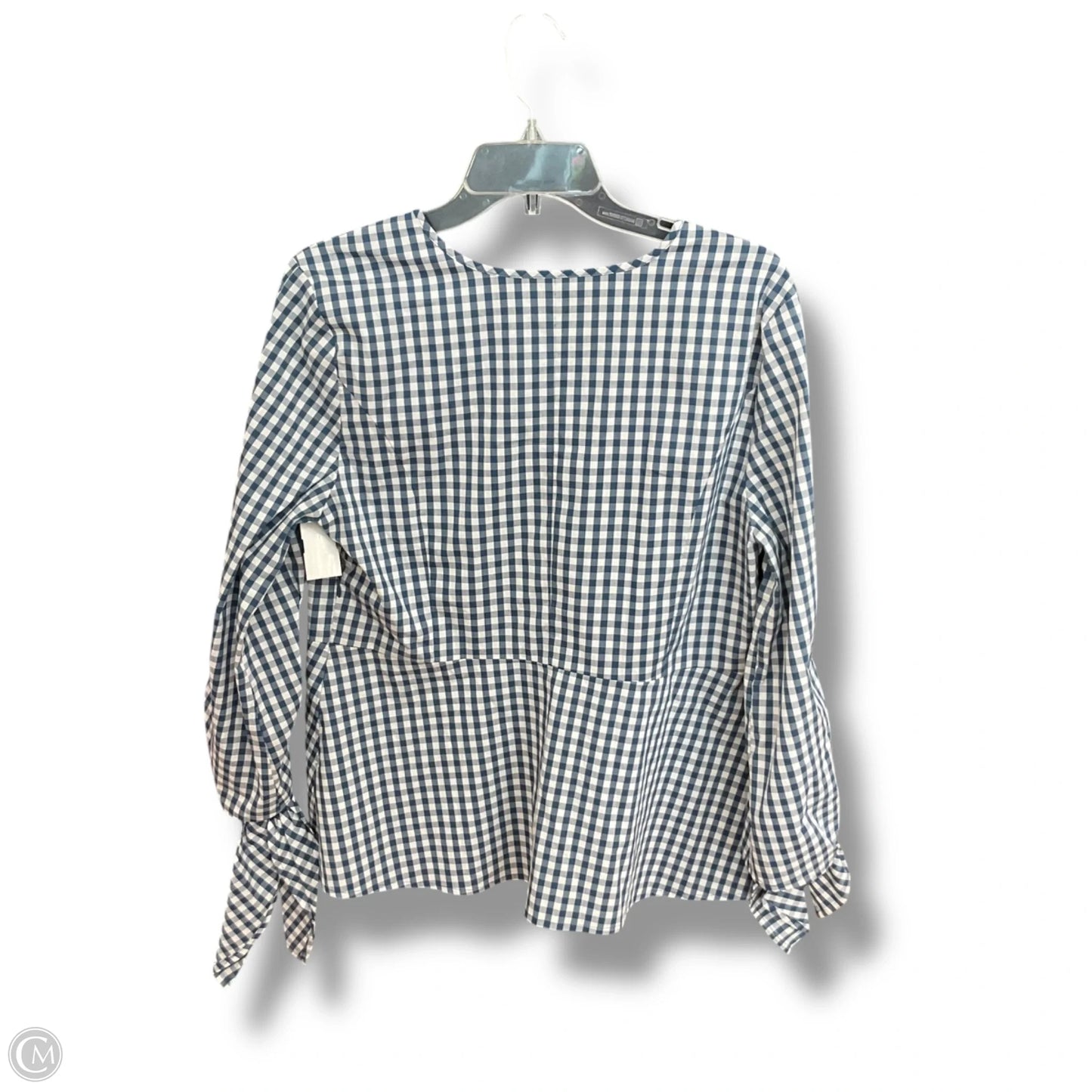 Top 3/4 Sleeve By J. Crew In Blue & White, Size: S