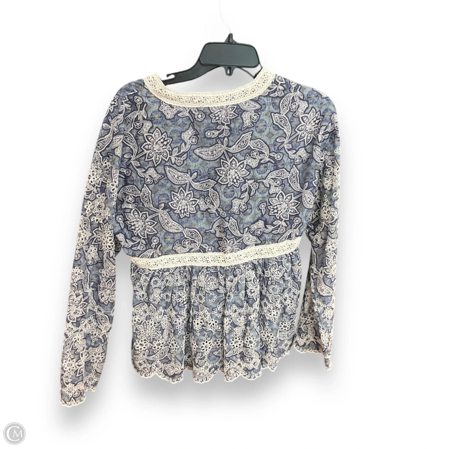 Cardigan By Free People In Blue & White, Size: Xs