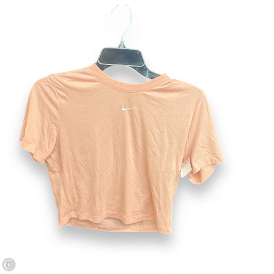 Athletic Top Short Sleeve By Nike Apparel In Peach, Size: M