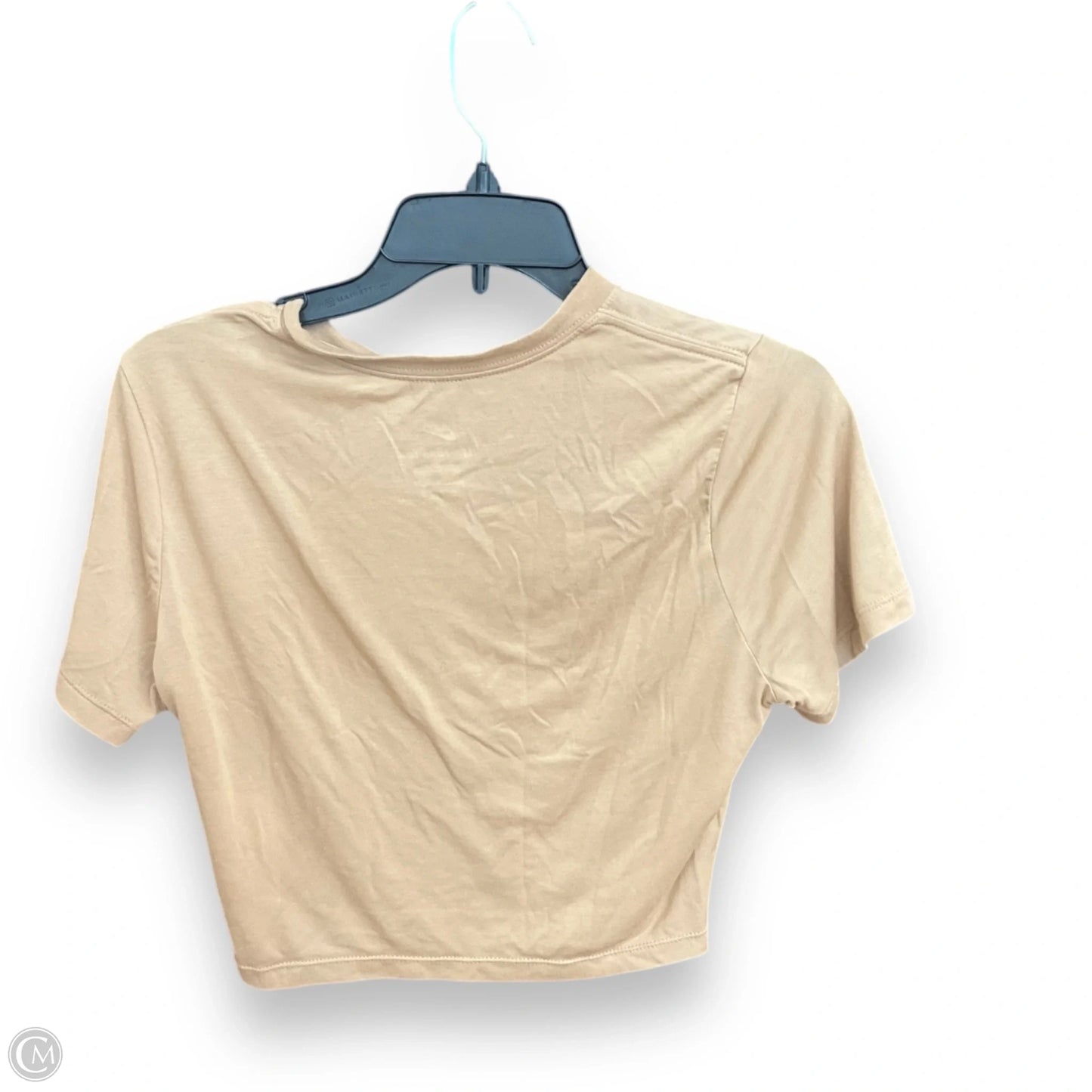 Athletic Top Short Sleeve By Nike Apparel In Tan, Size: M